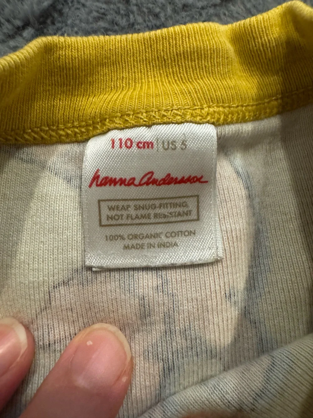 Hanna Andersson Yellow Tiger Print Pajama Set